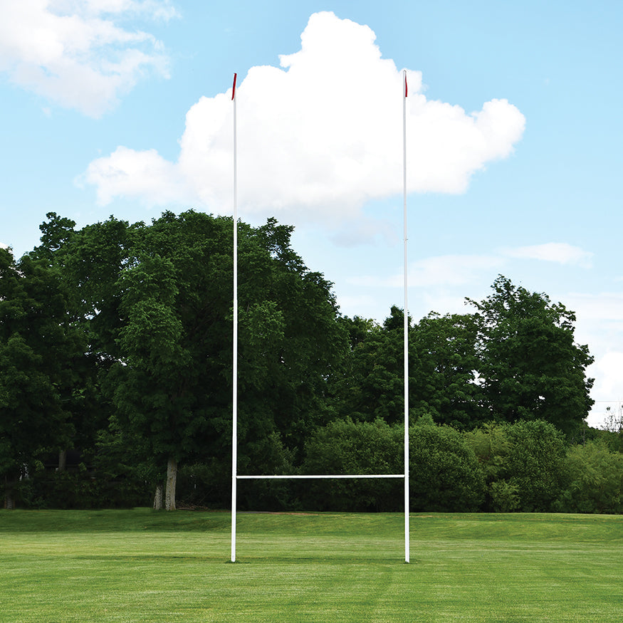 Jaypro Rugby Goals (32 ft.H (9.8m) x 18 ft.4 in.W (5.6m)) (Surface Mount) - (White) Jaypro