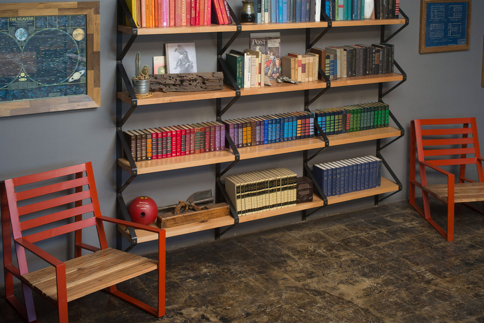 District Mills Half Rhombus Shelf