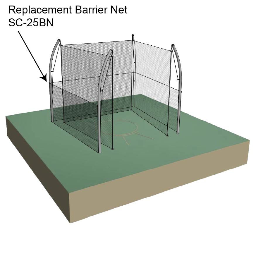 Jaypro Shot Cage - Field and Track - 34.92 Degree Throwing Sector with Safety and Barrier Nets Jaypro
