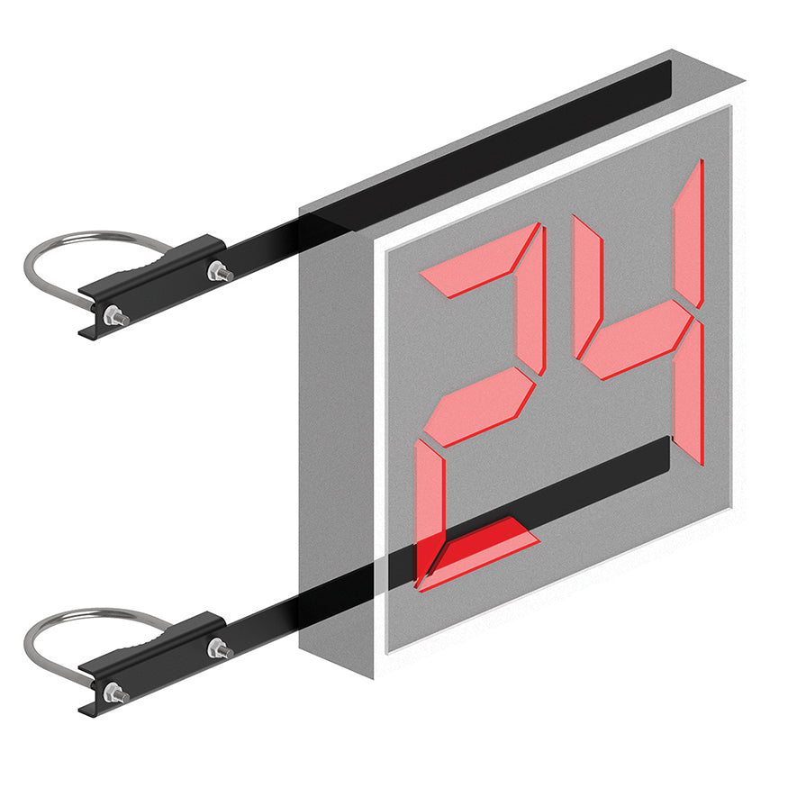 Jaypro Shot Clock Mounting Brackets (6 in. Single Drop Mast) Jaypro
