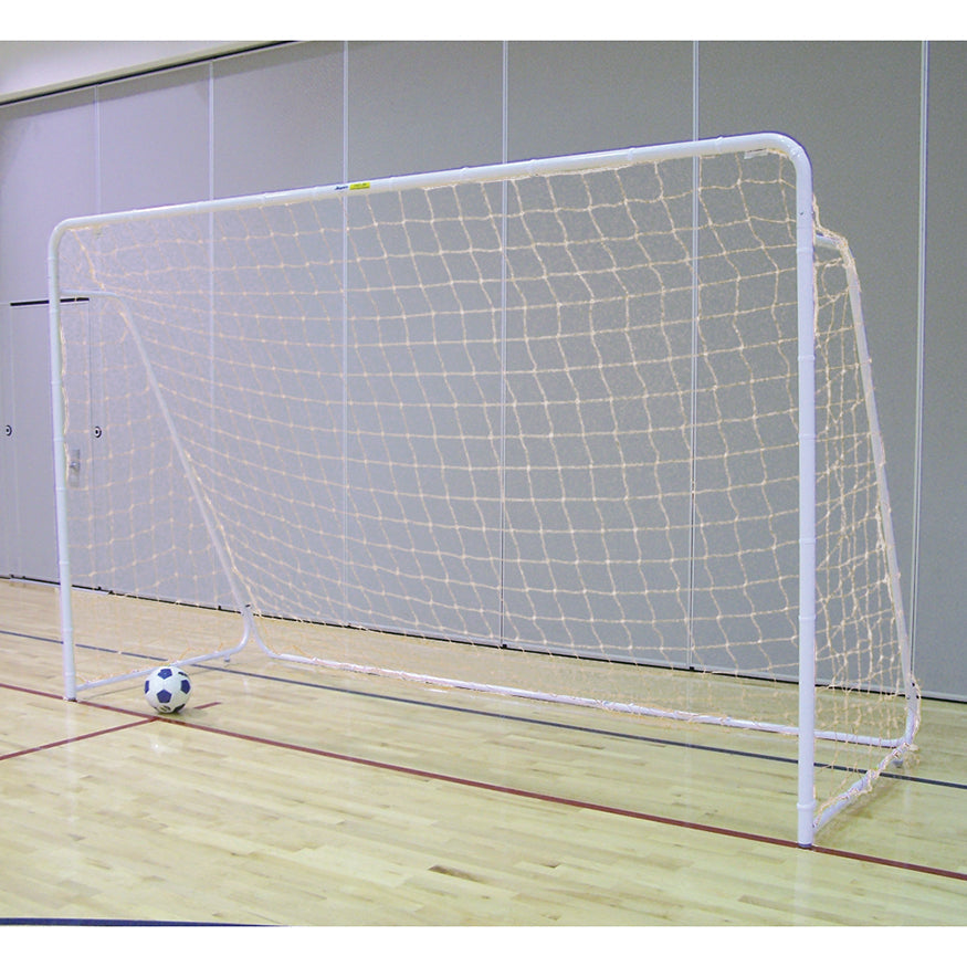 Jaypro Soccer Goal (Indoor/Outdoor) - Steel - Folding Soccer Goal (7 ft.H x 12 ft.W x 4 ft.D) - Portable - Youth/Junior (White) Jaypro