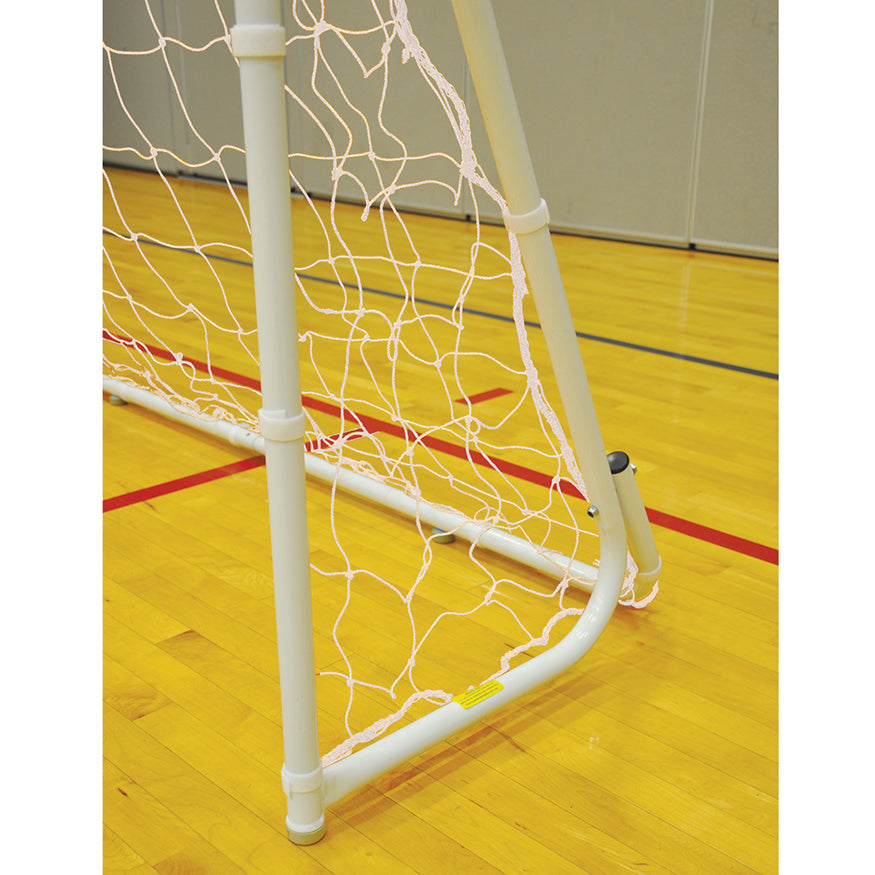 Jaypro Soccer Goal (Indoor/Outdoor) - Steel - Folding Soccer Goal (7 ft.H x 12 ft.W x 4 ft.D) - Portable - Youth/Junior (White) Jaypro
