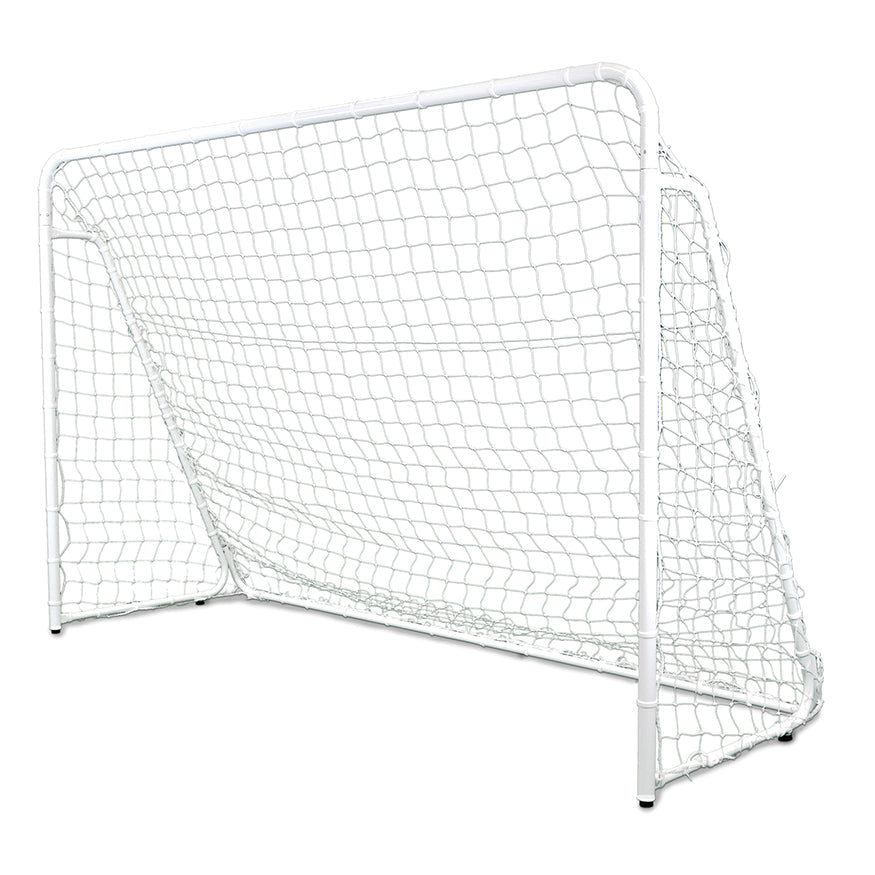 Jaypro Soccer Goal (Indoor/Outdoor) - Steel - Folding Soccer Goal (7 ft.H x 12 ft.W x 4 ft.D) - Portable - Youth/Junior (White) Jaypro