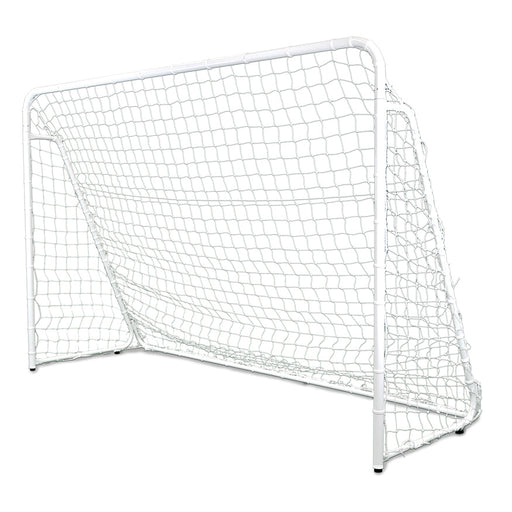 Jaypro Soccer Goal (Indoor/Outdoor) - Steel - Folding Soccer Goal (7 ft.H x 12 ft.W x 4 ft.D) - Portable - Youth/Junior (White) Jaypro