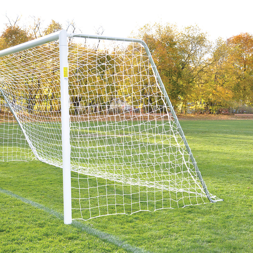 Jaypro Soccer Goals - Classic Official Round Goal - Semi-Permanent with Standard Backstays (8 ft.H x 24 ft.W x 4 ft.B x 10 ft.D) - NFHS, NCAA, FIFA Compliant Jaypro
