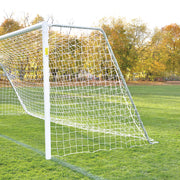 Jaypro Soccer Goals - Classic Official Round Goal - Semi-Permanent with Standard Backstays (8 ft.H x 24 ft.W x 4 ft.B x 10 ft.D) - NFHS, NCAA, FIFA Compliant Jaypro