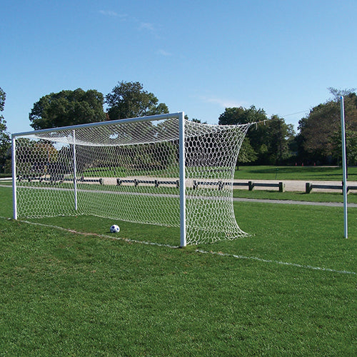 Jaypro Soccer Goal Replacement Nets (Box Net - 5 1/2 in. Hex - 5mm Mesh) - World Classic Goal (8 ft.H x 24 ft.W x 6 ft.B x 6 ft.D) (White) Jaypro