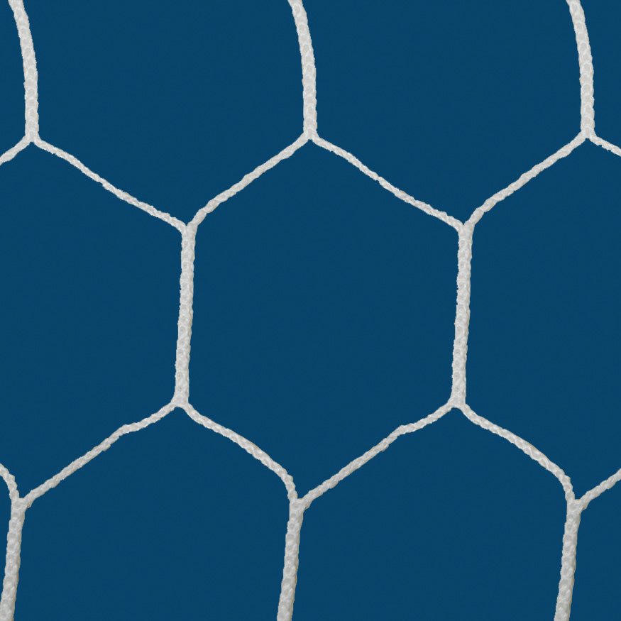 Jaypro Soccer Goal Replacement Nets (Box Net - 5 1/2 in. Hex - 5mm Mesh) - World Classic Goal (8 ft.H x 24 ft.W x 6 ft.B x 6 ft.D) (White) Jaypro