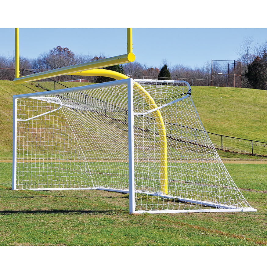Jaypro Soccer Goals - Nova  Premier Adjustable Goal (8 ft.H x 24 ft.W x 4 ft.B x 10 ft.D) - NCAA, NFHS, FIFA, and ASTM Compliant (White) Jaypro