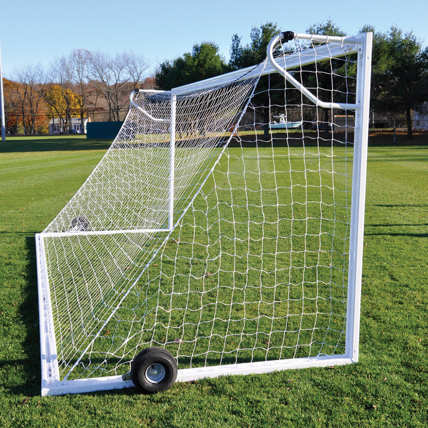 Jaypro Soccer Goals - Nova  Premier Adjustable Goal Package (8 ft.H x 24 ft.W x 4 ft.B x 10 ft.D) - NCAA, NFHS, FIFA, and ASTM Compliant  (White) Jaypro