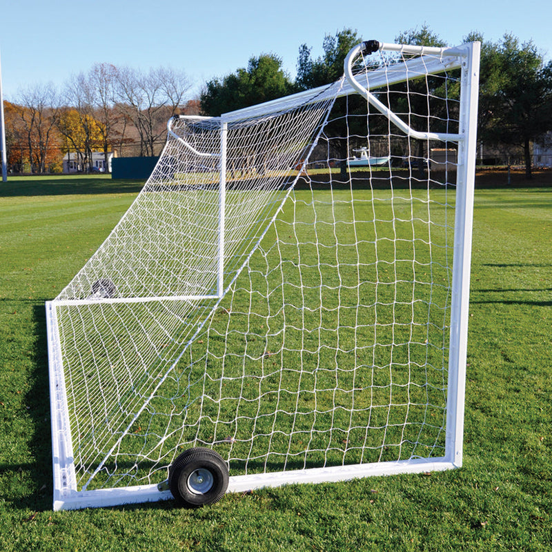 Jaypro Soccer Goals - Nova  Premier Adjustable Goal Package (8 ft.H x 24 ft.W x 4 ft.B x 10 ft.D) - NCAA, NFHS, FIFA, and ASTM Compliant  (White) Jaypro