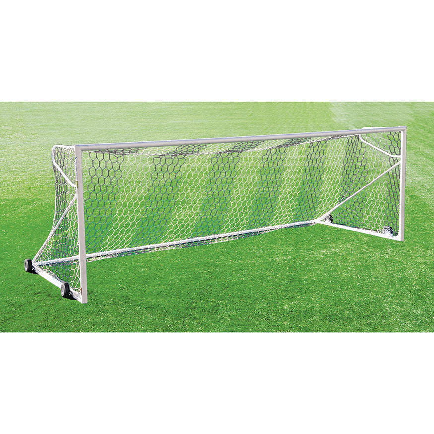 Jaypro Soccer Goals - Nova  Premier  Goal Package (8 ft.H x 24 ft.W x 4 ft.B x 10 ft.D) - ASTM Compliant  (Black/White) Jaypro