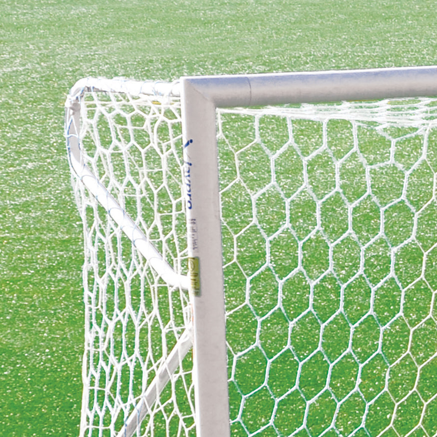 Jaypro Soccer Goals - Nova  Premier  Goal Package (8 ft.H x 24 ft.W x 4 ft.B x 10 ft.D) - ASTM Compliant  (Black/White) Jaypro