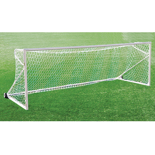 Jaypro Soccer Goal Replacement Nets (5-1/2 in. Hex - 5mm Braided Mesh) - Team Official Goal (8 ft.H x 24 ft.W x 4 ft.B x 10 ft.D) (White) Jaypro