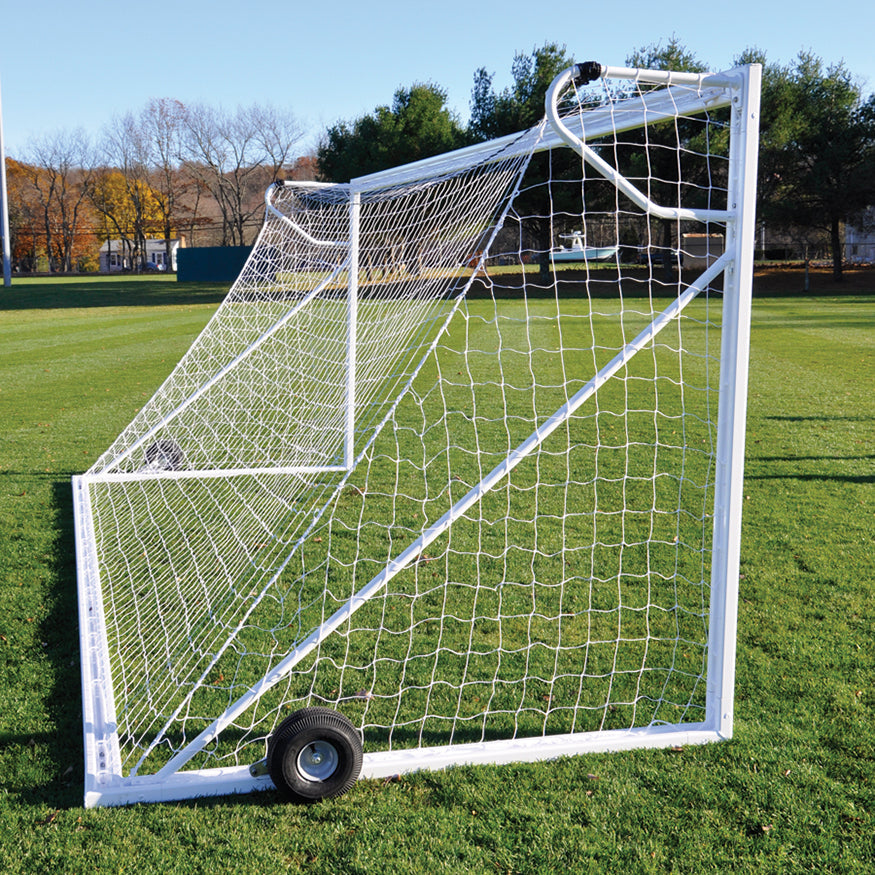 Jaypro Soccer Goals - Nova  Premier  Goal Package (8 ft.H x 24 ft.W x 4 ft.B x 10 ft.D) - ASTM Compliant  (White) Jaypro