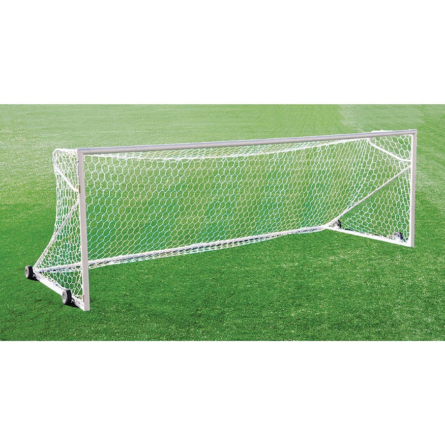 Jaypro Soccer Goals - Nova  Premier  Goal Package (8 ft.H x 24 ft.W x 4 ft.B x 10 ft.D) - ASTM Compliant  (White) Jaypro