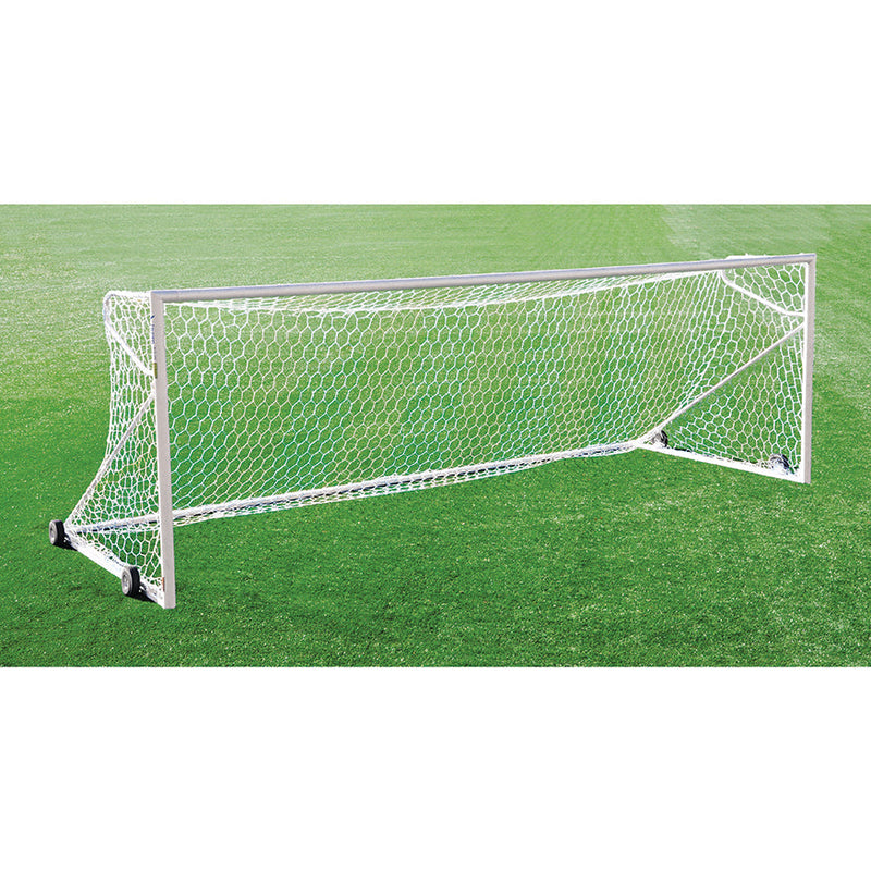 Jaypro Soccer Goals - Nova  Premier  Goal Package (8 ft.H x 24 ft.W x 4 ft.B x 10 ft.D) - ASTM Compliant  (White) Jaypro