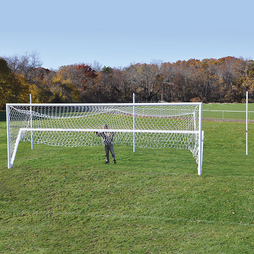 Jaypro Soccer Goal Replacement Nets (Box Net - 5 1/2 in. Hex - 5mm Mesh) - World Classic Goal (8 ft.H x 24 ft.W x 6 ft.B x 6 ft.D) (White) Jaypro