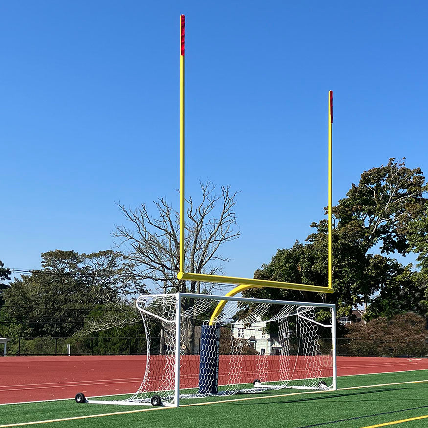 Jaypro Soccer Goals - Nova  Premier Adjustable Goal (8 ft.H x 24 ft.W x 4 ft.B x 10 ft.D) - NCAA, NFHS, FIFA, and ASTM Compliant (White) Jaypro