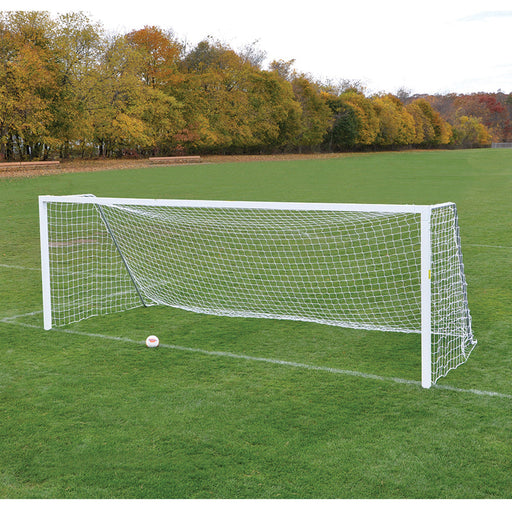 Jaypro Soccer Goals - Classic Official Square Goal - Semi-Permanent with Standard Backstays (8 ft.H x 24 ft.W x 4 ft.B x 10 ft.D) - NFHS, NCAA, FIFA Compliant Jaypro