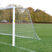 Jaypro Soccer Goals - Classic Official Square Goal - Semi-Permanent with Standard Backstays (8 ft.H x 24 ft.W x 4 ft.B x 10 ft.D) - NFHS, NCAA, FIFA Compliant Jaypro