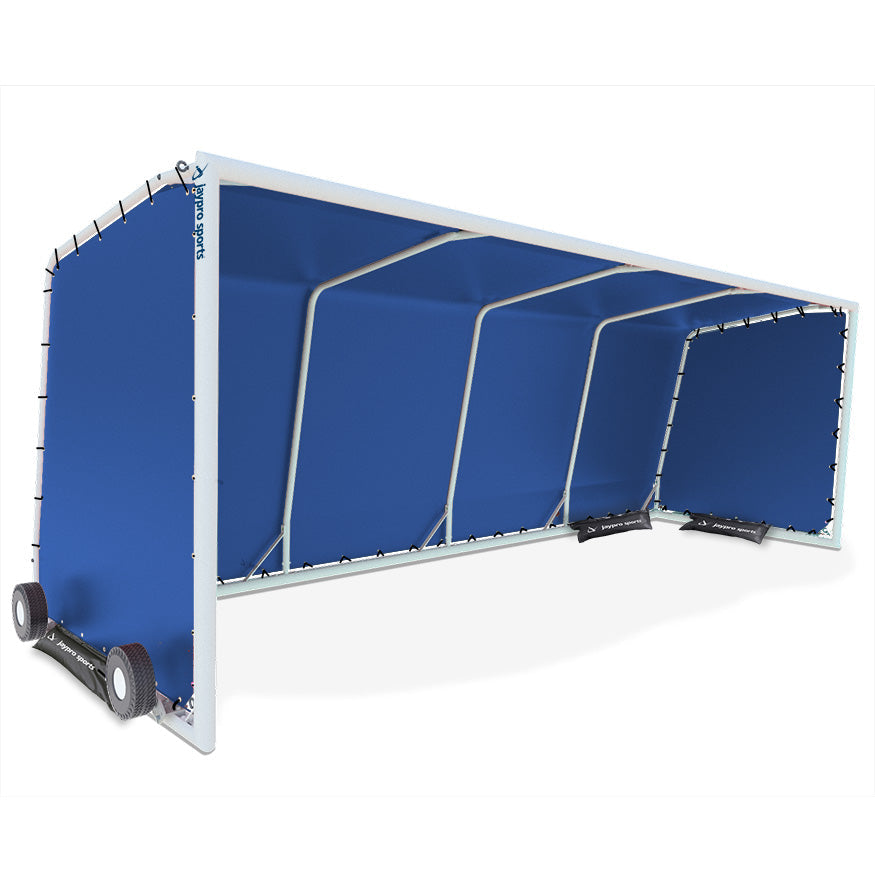 Jaypro Club Team Shelter - Portable - Aluminum Frame with Weather Resistant Covering - 10 Seat Jaypro