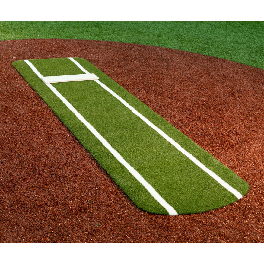 Jaypro Softball Practice Mat Spiked with Lanes / Lines (Green)