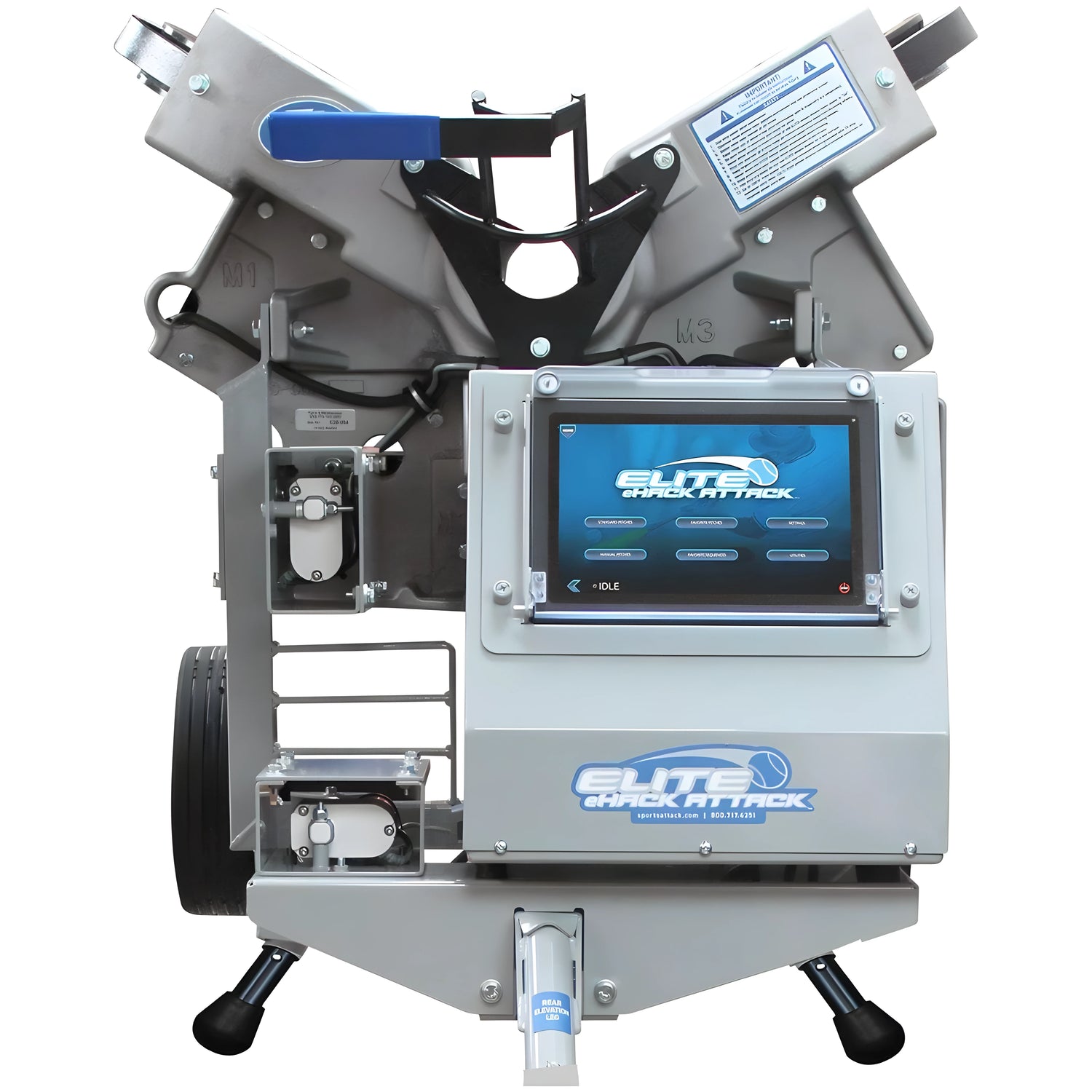 Sports Attack Elite Pitching Machine with digital controls and adjustable throwing angles for baseball training