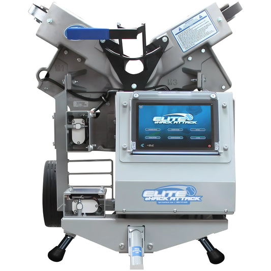 Sports Attack Elite Pitching Machine with digital controls and adjustable throwing angles for baseball training