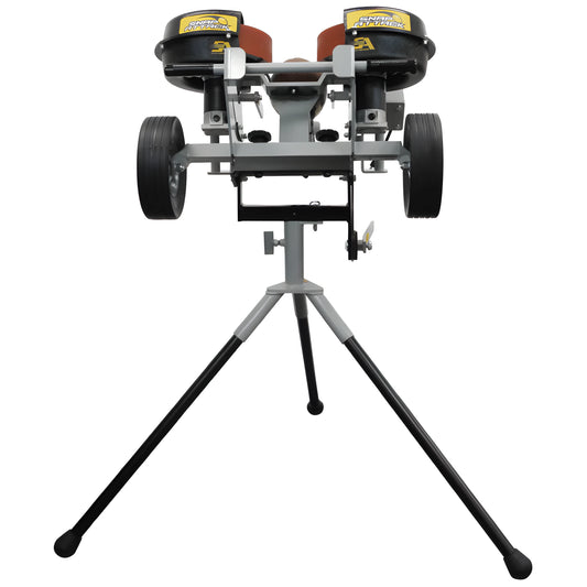 Sports Attack Football Machine on a tripod stand with adjustable height for training sessions