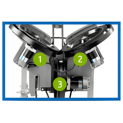 Sports Attack Junior sports equipment featuring dual throwing wheels for enhanced training performance