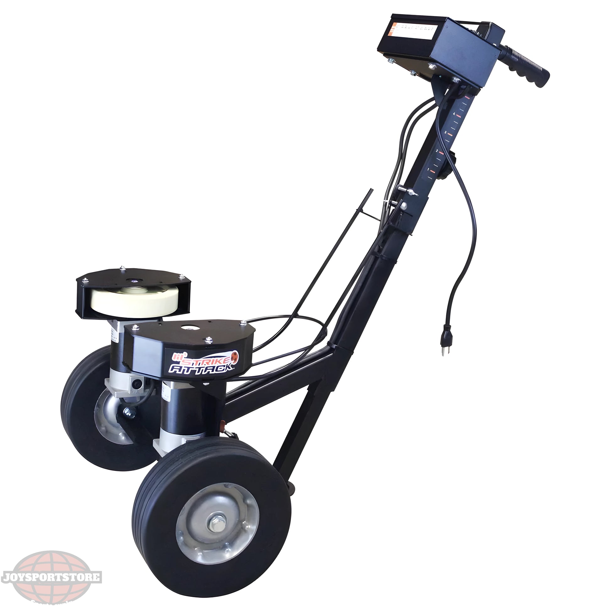 Sports Attack Soccer Machine designed for training goals with easy maneuverability and adjustable settings