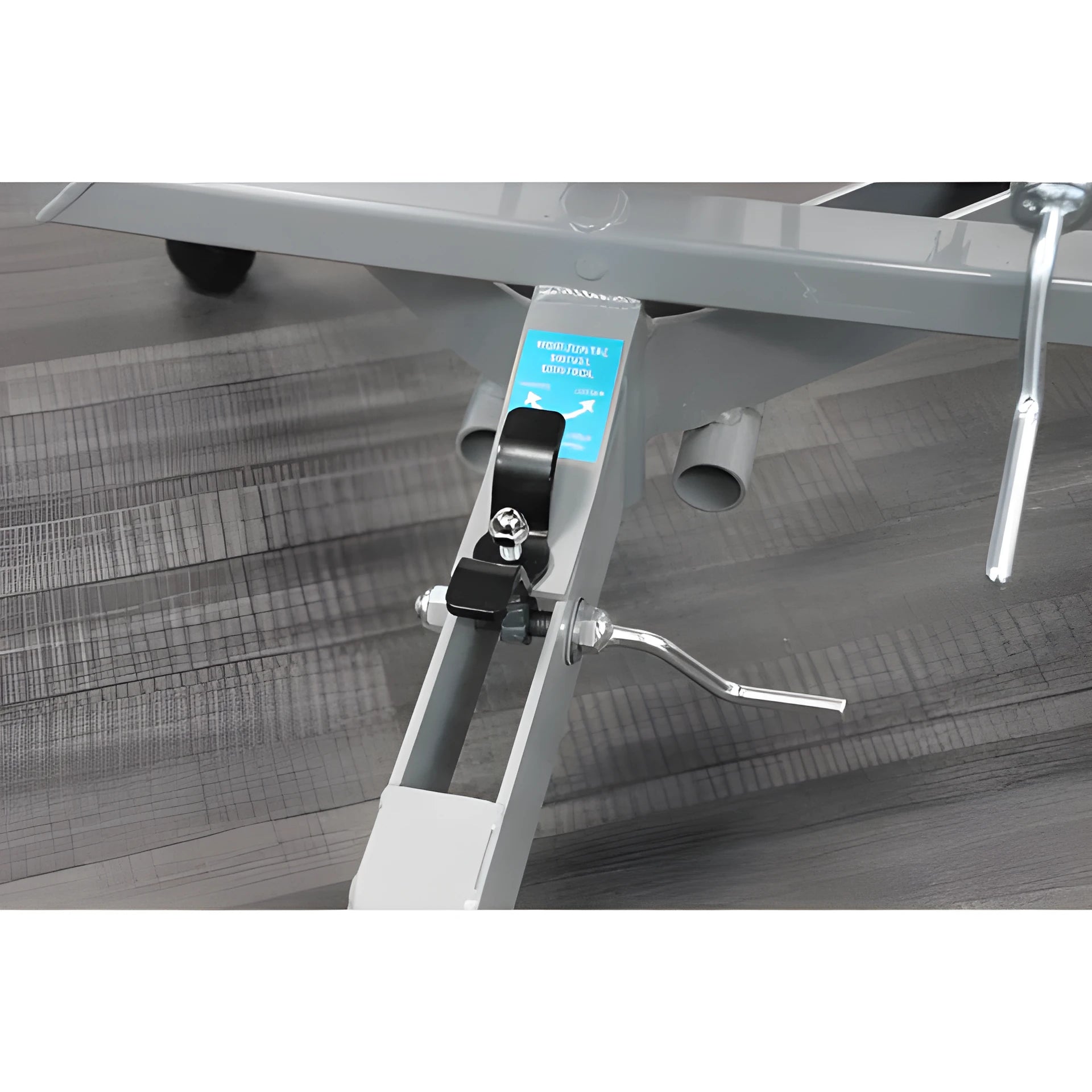 Close-up of Sports Attack Softball Machine's adjustable lever for easy height adjustments