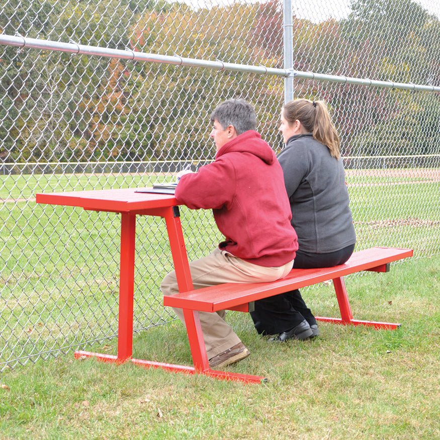 Jaypro Scorer Table (Outdoor) with Bench - 7-1/2 ft. - Portable  (Powder Coated) Jaypro