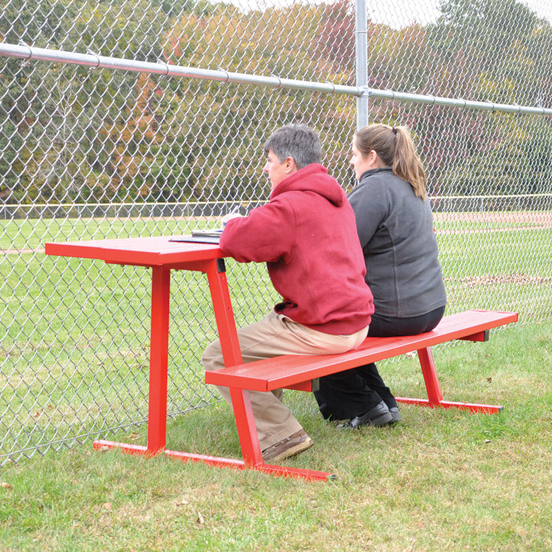 Jaypro Scorer Table (Outdoor) with Bench - 7-1/2 ft. - Portable  (Powder Coated) Jaypro