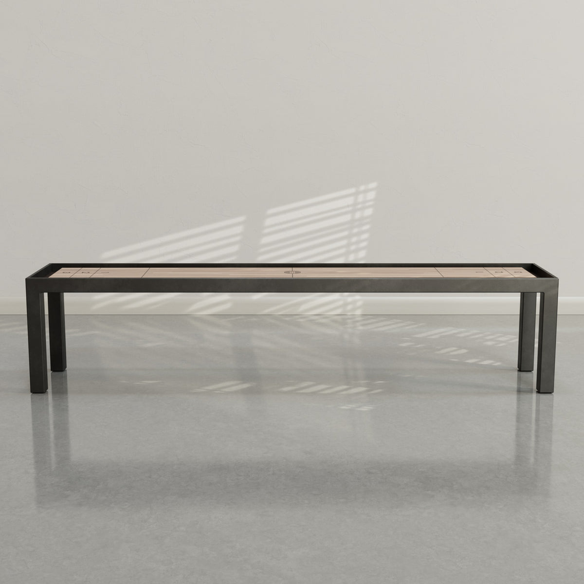 District Mills Steel Parsons Shuffleboard Table