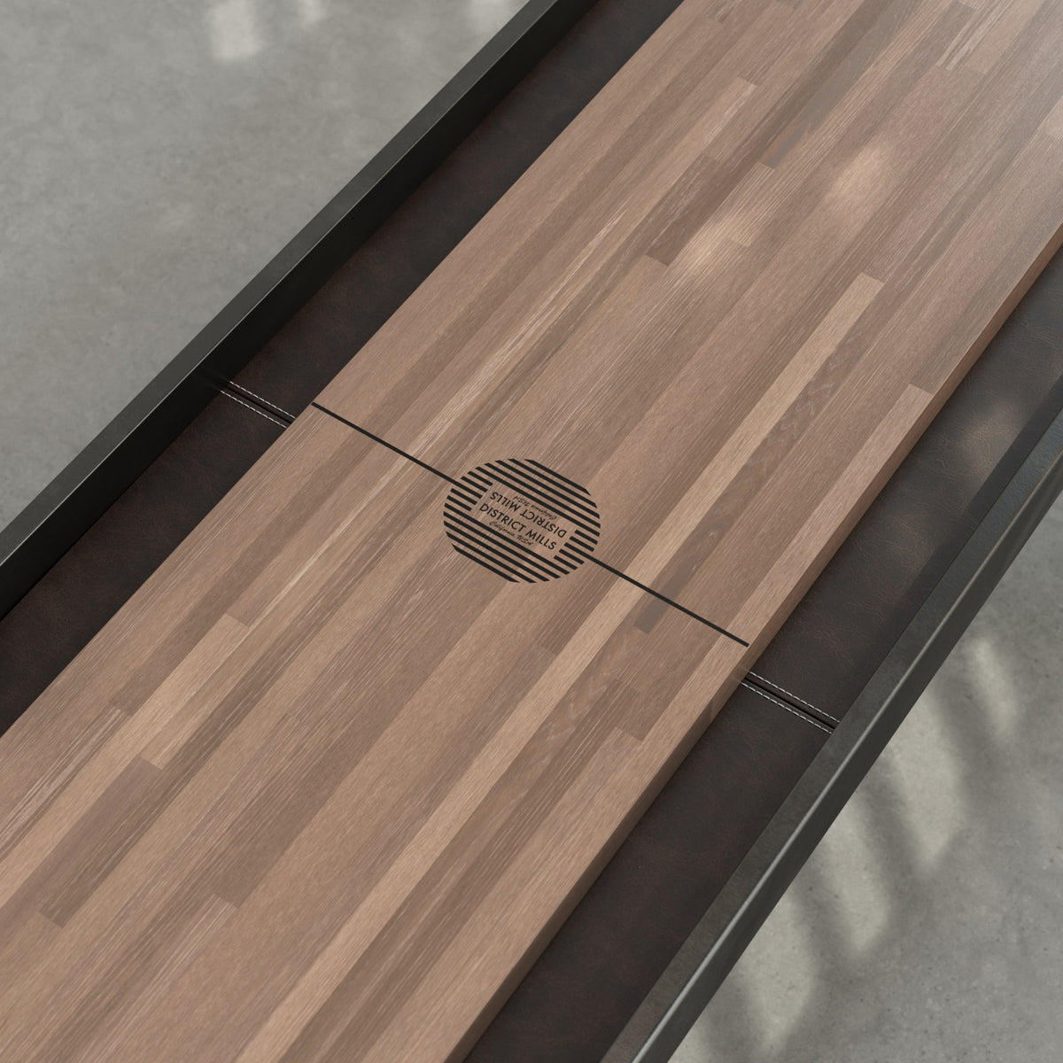 District Mills Steel Parsons Shuffleboard Table