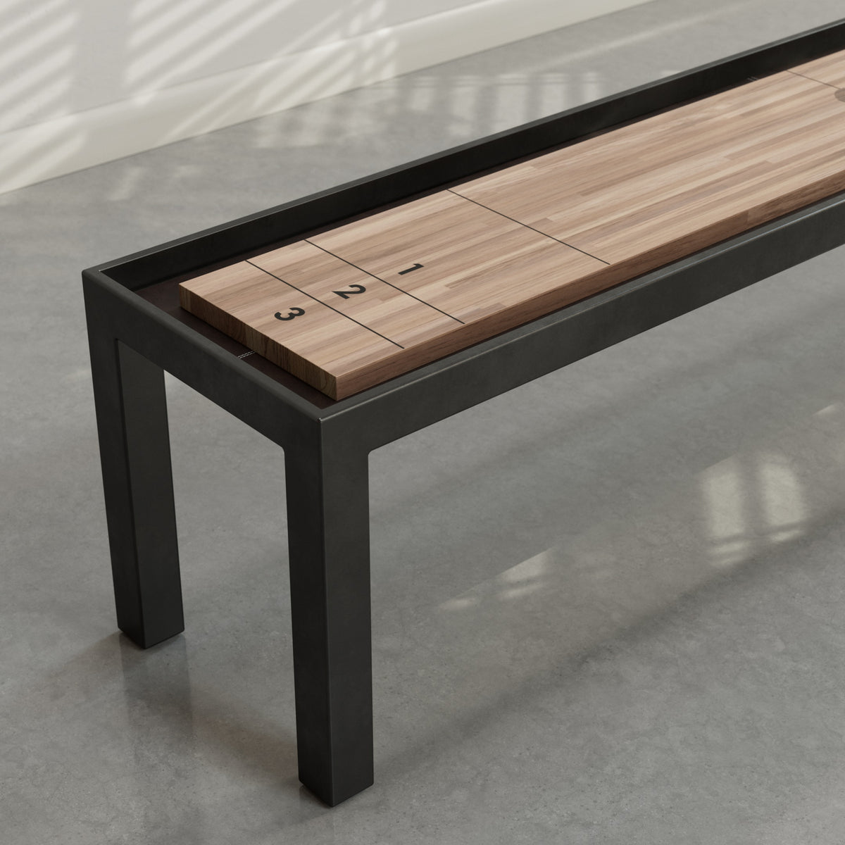 District Mills Steel Parsons Shuffleboard Table
