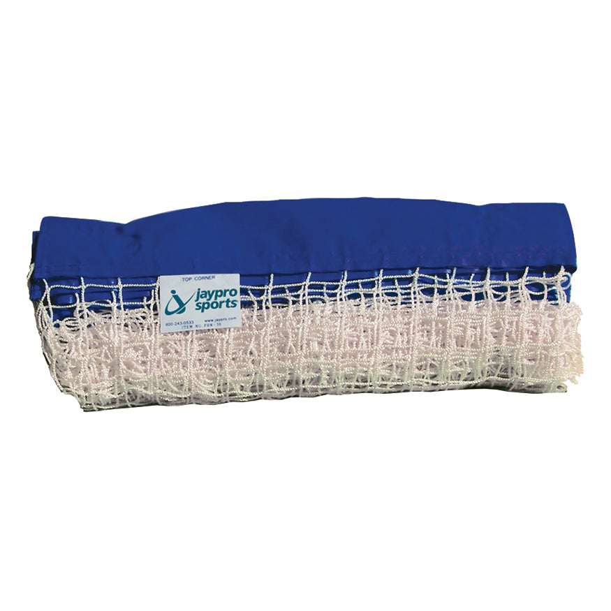 Jaypro Replacement Net - Soccer Training Goal  - Large - Goal Runner  (4 ft.H x 6 ft.W) (White with Blue Sleeve)