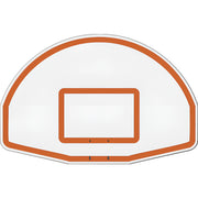 Jaypro sturdy white and orange outdoor basketball hoop backboard for residential or park use