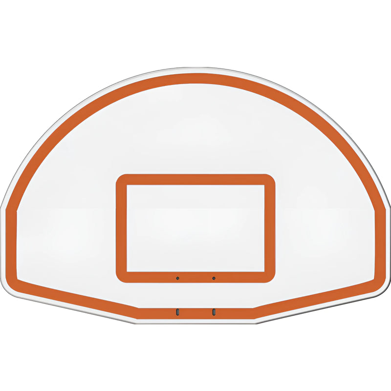 Jaypro sturdy white and orange outdoor basketball hoop backboard for residential or park use
