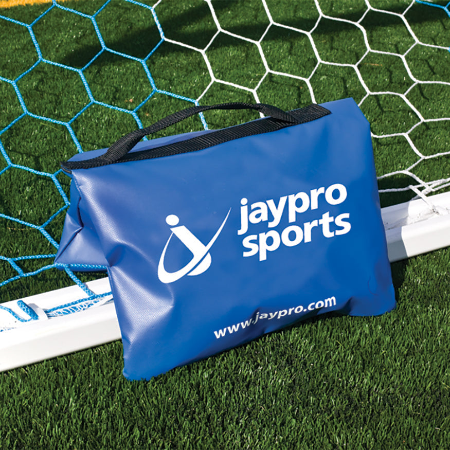 Jaypro Sandbag Anchor - Saddle-bag with Nylon Handle (50 Lb.) (Blue) (Set of 4) Jaypro