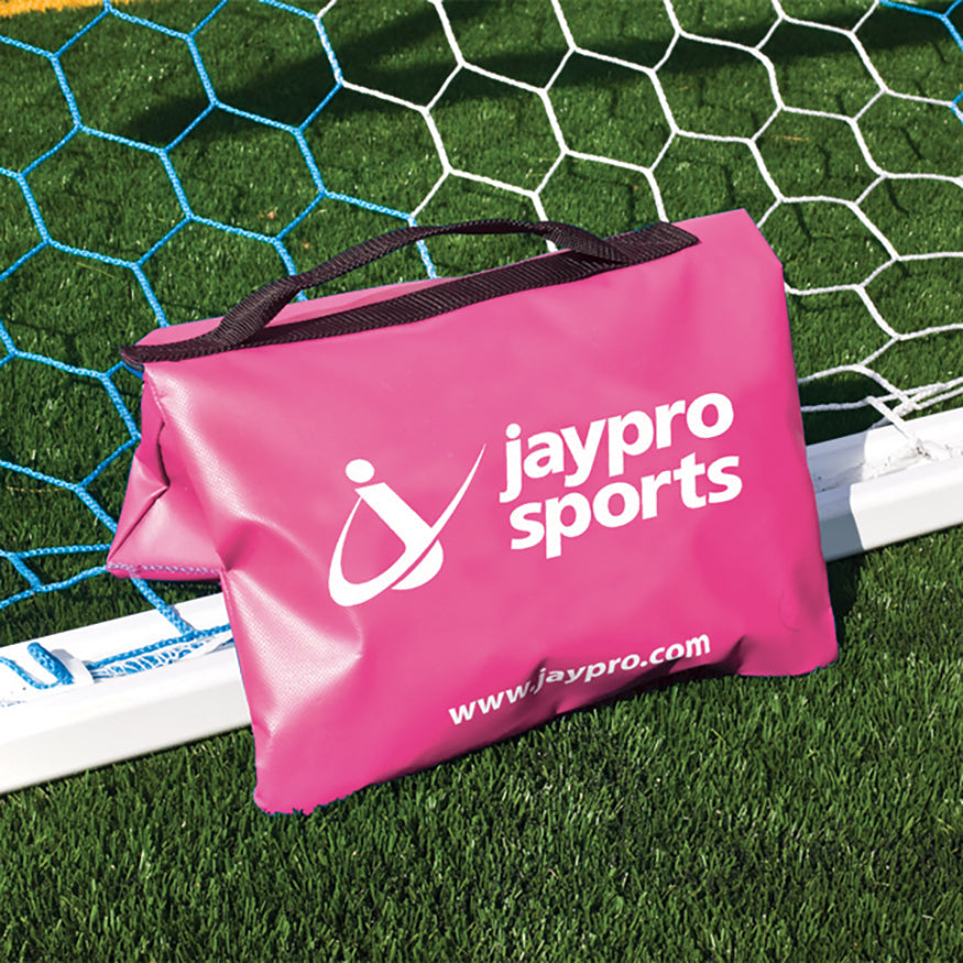 Jaypro Sandbag Anchor - Saddle-bag with Nylon Handle (50 Lb.) (Blue) (Set of 4) Jaypro