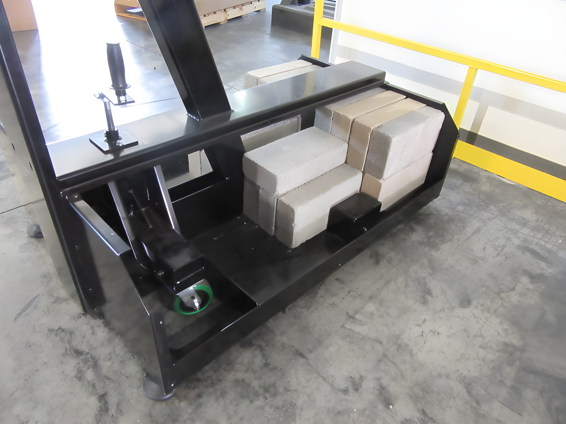 FIRST TEAM Portable Basketball Hoop base filled with heavy concrete blocks for stability