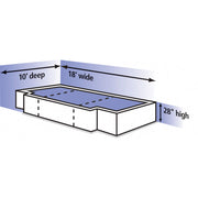 Jaypro Edge Padding - Bolt-On (L shaped for I/O Wood/Acrylic Backboards) - Safe-Pro  (72 in. Wide Backboard) (Black) Jaypro