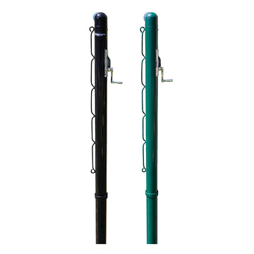 Jaypro Tennis Posts - (2-7/8 in. Post) (Outdoor) - Internal Winch (Round)