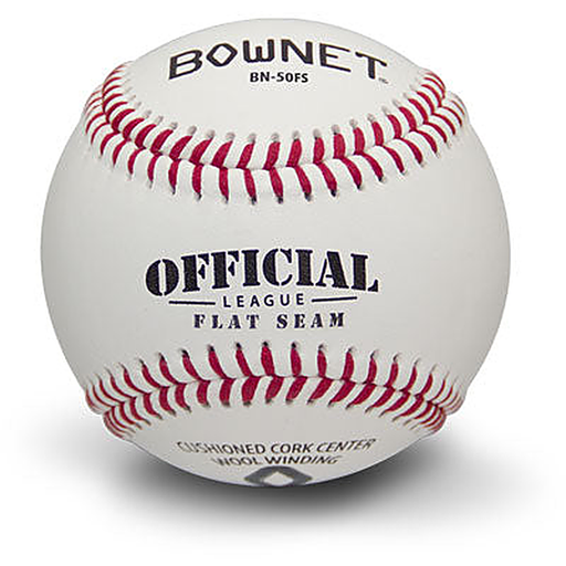 Bownet Flat Seam: Pro / Collegiate / High School Game Baseballs  (BN-50 FS) Bownet