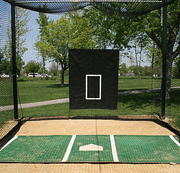 Douglas Baseball Vinyl Hitting Backdrop with Pitching Target Douglas