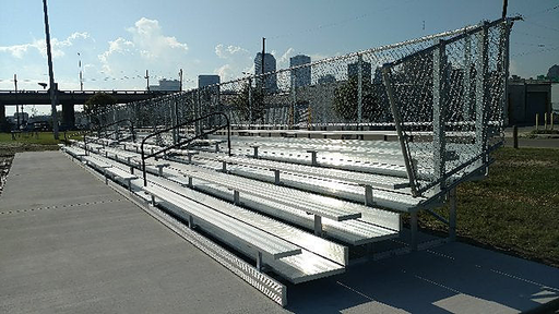 Gared Spectator Stationary 15′ Bleacher with Aisle, 5 Row Gared