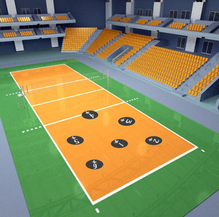 Bownet Volleyball Floor Targets, 6 Pack Bownet